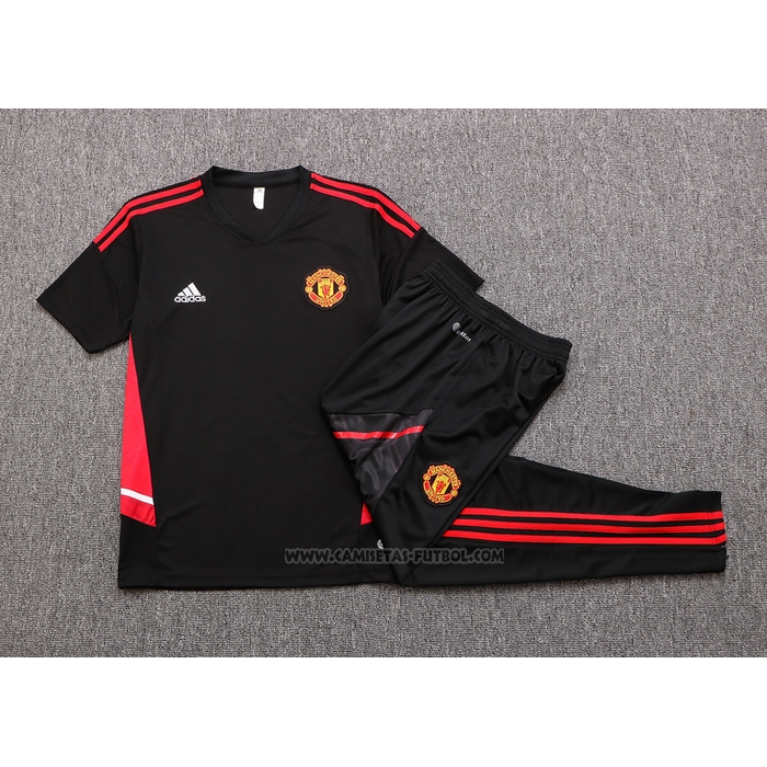 Chandal del Manchester United Manga Corta 2022-2023 Negro